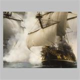 «Бій судна «Фенікс» з турецькою бригантиною 1719 р., серпень, у відкритому морі біля Тендровської коси». полотно, олія, (фрагмент).